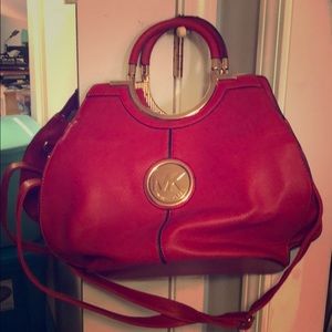 Michael kors red handbag